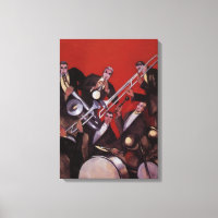 Musique vintage, Art Déco Musique Jazz Band Jammin