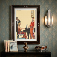 Musique Vintage, Art Déco Pianiste Musicien Chante