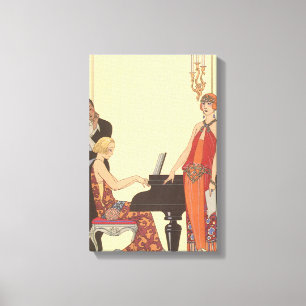 Musique vintage, chanteur de piano Art Déco