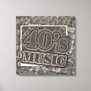 Musique vintage des années 40 - Toile enveloppée