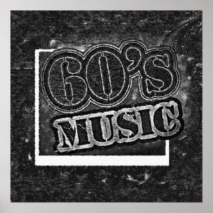 Musique vintage des années 60 - affiche