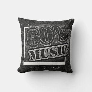 Musique vintage des années 60 - Coussin