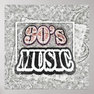 Musique vintage des années 90 - affiche
