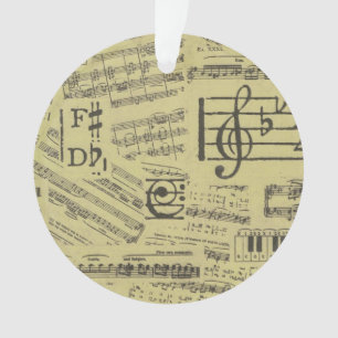 Musique vintage Note Musicien Motif
