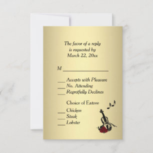 Musique violon d'or RSVP avec Entree Choix