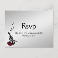Musique violon RSVP avec carte postale Entree Choi