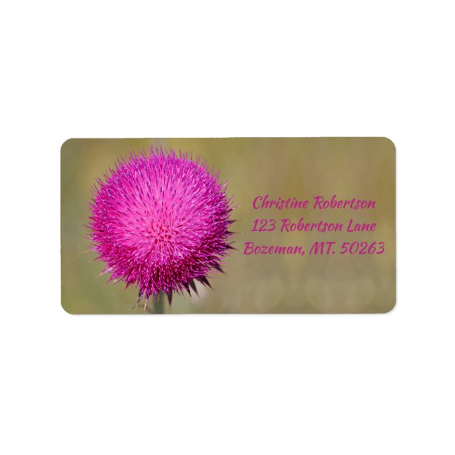 Musk Thistle Étiquette de adresse (Devant)