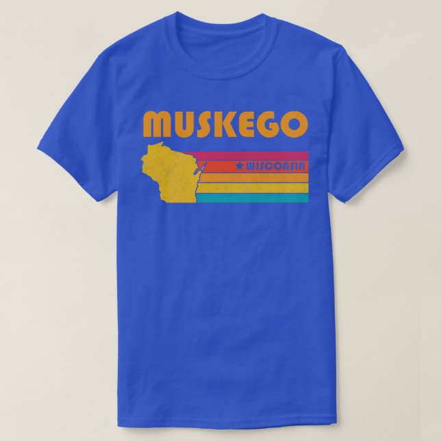 Muskego Wisconsin Vintage Distressed Souvenir T-Shirt (Design Front)