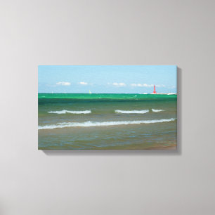 Muskegon Pier Light, Muskegon, Michigan Canvas Print