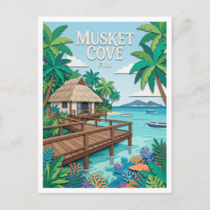 Musket Cove Island Resort Malolo Lailai Fiji Postcard