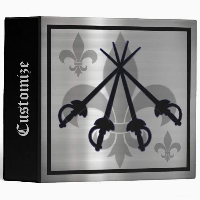 Musketeer Swords Silver Binder (Front/Spine)