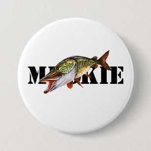Muskie 3 Inch Round Button