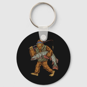 Muskie Fishing Tiger Musky Hunting Bigfoot Fisherm Keychain
