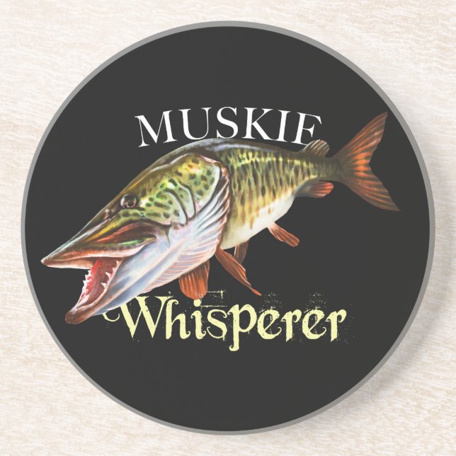 Muskie Whisperer Coaster (Front)