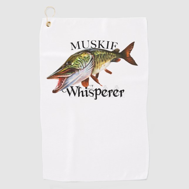 Muskie Whisperer Fishing Towel (Front)