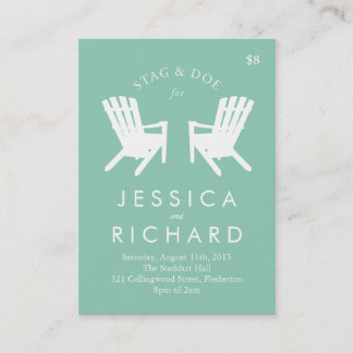 Muskoka Chair Stag and Doe Ticket // Turquoise