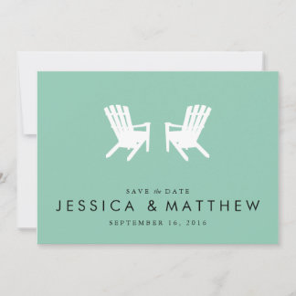 Muskoka Chairs Save the Date // Turquoise