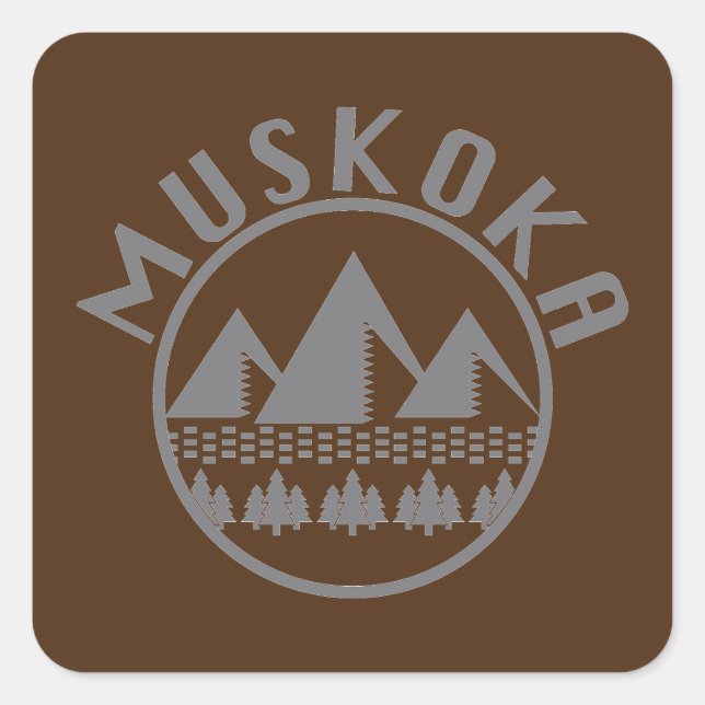 Muskoka Design - Square Stickers (Front)