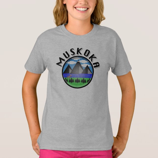 Muskoka Design (Version 2) - Girls' Basic T-Shirt (Front)