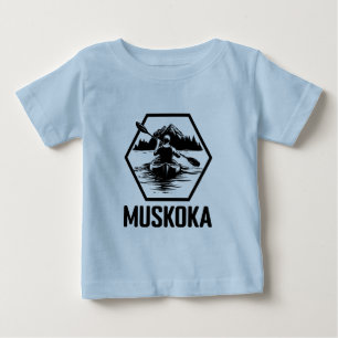 Muskoka Ontario Kayaker - Baby Fine Jersey T-Shirt