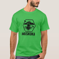 Muskoka Ontario Kayaker - Basic Dark T-Shirt