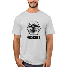 Muskoka Ontario Kayaker - T-shirt de base pour hom