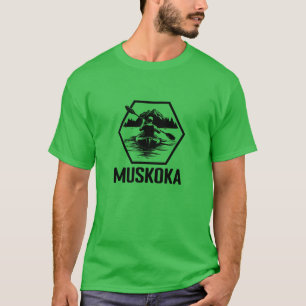 Muskoka Ontario Kayaker - T-shirt noir de base