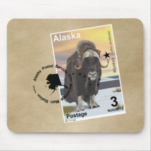 Muskox Stamp Souvenir Mouse Pad