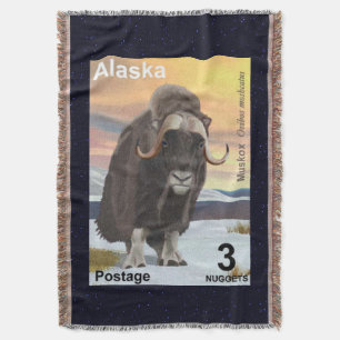 Muskox Throw Blanket