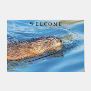 Muskrat at Vassar Farms Ecological Preserve Doormat