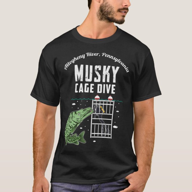 Musky Cage Dive T-Shirt (Front)