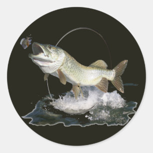 Musky Classic Round Sticker