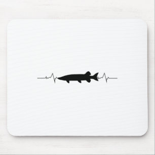 Musky Fishing - Muskie Heartbeat Fishing  Mouse Pad