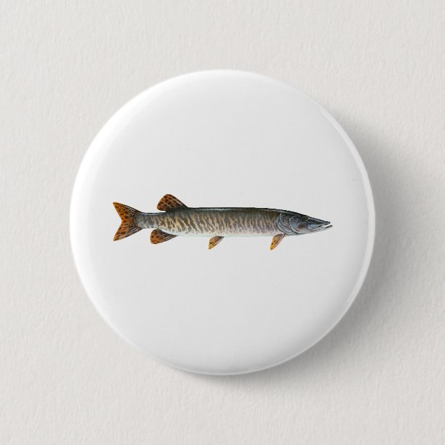 Musky - Muskellunge 2 Inch Round Button (Front)