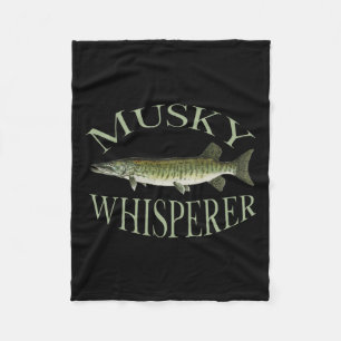 Musky Muskellunge Fish Illustration Art Fishing An Fleece Blanket