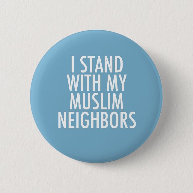 Muslim Ally Anti Immigration Ban 2 Inch Round Button (Front)