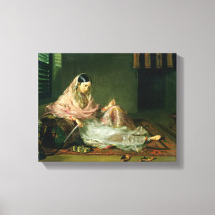 Muslim Lady Reclining, 1789 (oil on canvas) Canvas Print