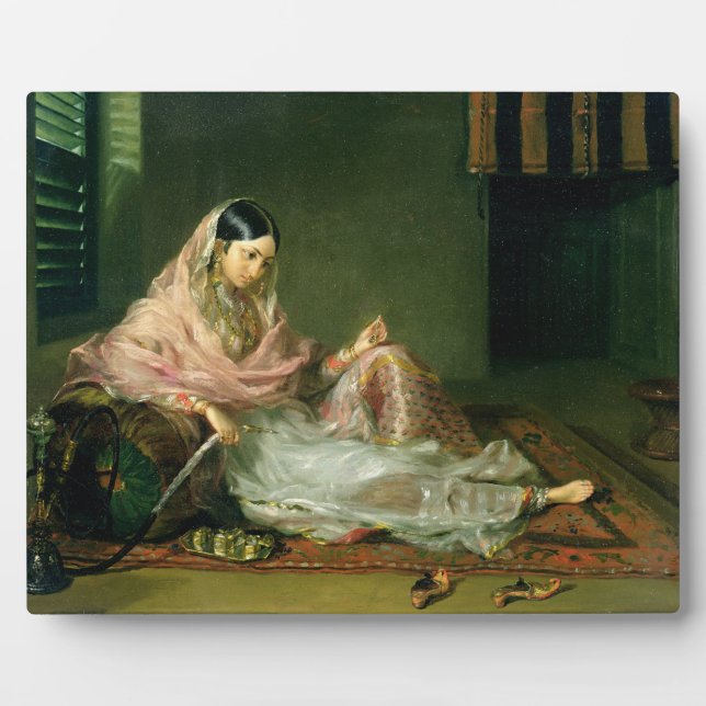 Muslim Lady Reclining, 1789 (oil on canvas) Plaque (Front)
