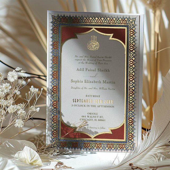 Muslim Ornamental Gold Islamic Foil Wedding (Creator Uploaded)