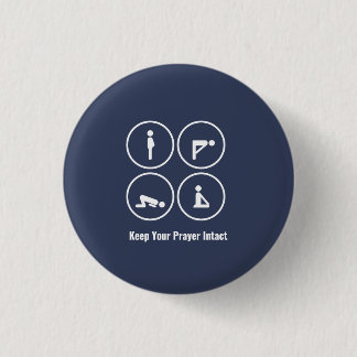 Muslim Prayer 1 Inch Round Button