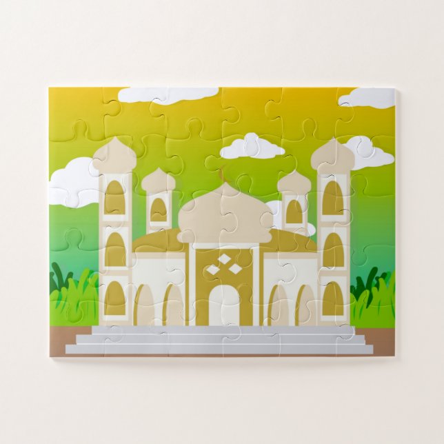 Muslim Ramadan Mosque Eid Art Islamic Kids Jigsaw Puzzle (Horizontal)
