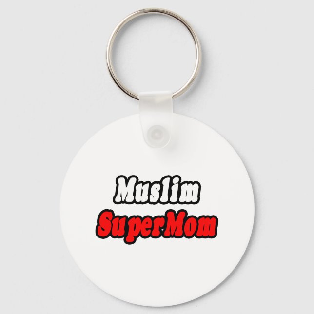 Muslim SuperMom Keychain (Front)
