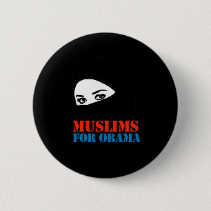 MUSLIMS FOR OBAMA 2 INCH ROUND BUTTON