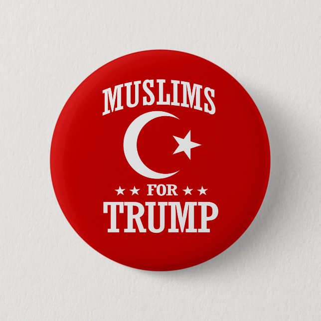 MUSLIMS FOR TRUMP 2 INCH ROUND BUTTON (Front)