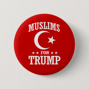MUSLIMS FOR TRUMP 2 INCH ROUND BUTTON