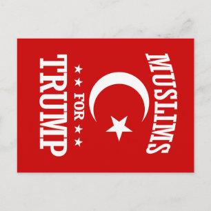 MUSLIMS FOR TRUMP POSTCARD