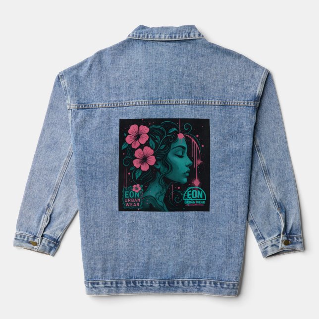 MUSSA FLORAL DENIM JACKET (Back)