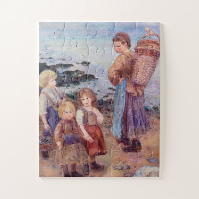 Mussel-Fishers by Renoir Impressionist Painting Jigsaw Puzzle (Vertical)