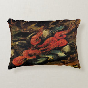 Mussels and Shrimp by Vincent van Gogh Accent Pillow