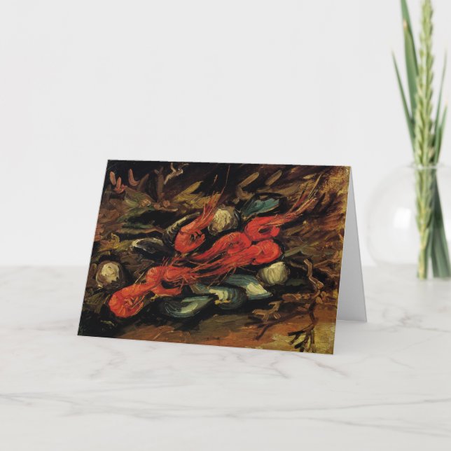 Mussels and Shrimp by Vincent van Gogh Card (Front)